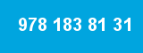 978 183 81 31 978 183 81 31